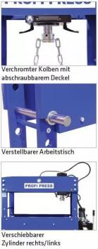 ELMAG Hydraulische Werkstattpresse XL PREMIUM WPMEH 160/2 (D=1500mm)